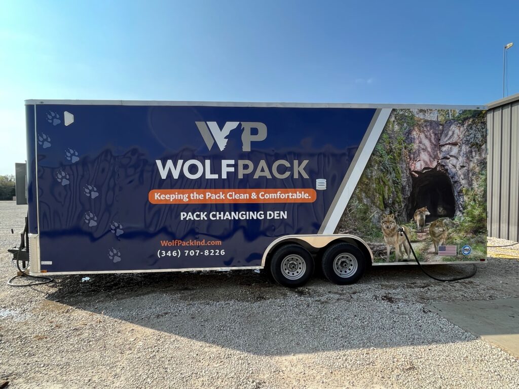 WolfPack rental structure on a remote jobsite